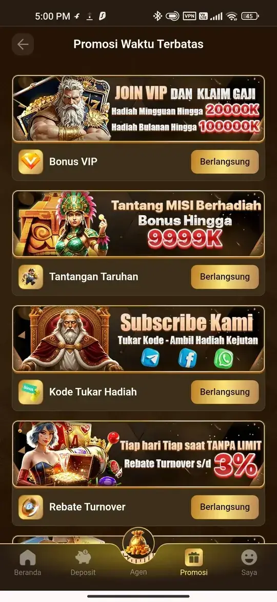 RP99 APK Promosi dan Bonus VIP